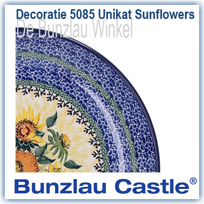 Bunzlau Ontbijtbord Ø20cm (101086) - Unikat Sunflowers (5085)