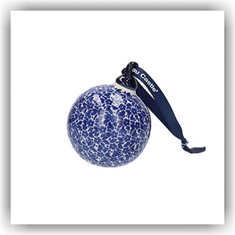 Bunzlau Kerstbal small (1186) - Indigo (2396)