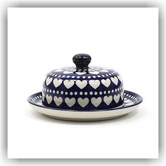 Bunzlau Ronde Botervloot Ø15cm (1293) - Blue Valentine (375E)