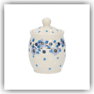 Bunzlau Miniatuur potje (1312) - Blue White Love (2328)