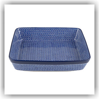 Bunzlau Ovenschaal 25x32cm (1406) - Blue Diamond (2253)