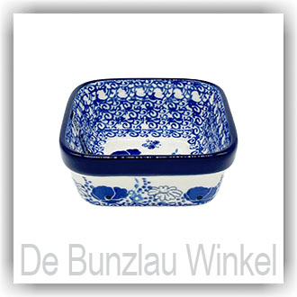 Bunzlau Vierkant bakje 10x10cm (1428) - Garden of Joy (2902)