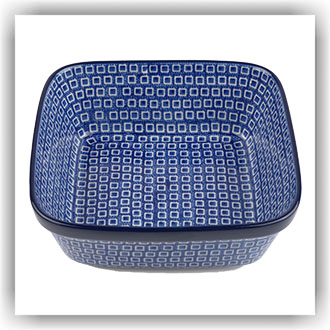 Bunzlau Ovenschaal 19x19cm (1430) - Blue Diamond (2253)