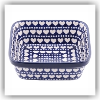 Bunzlau Ovenschaal 19x19cm (1430) - Blue Valentine (375E)