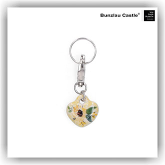 Bunzlau Sleutelhanger hart (152072) - Sunflowers (2928)