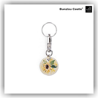 Bunzlau Sleutelhanger rond (152678) - Sunflowers (2928)