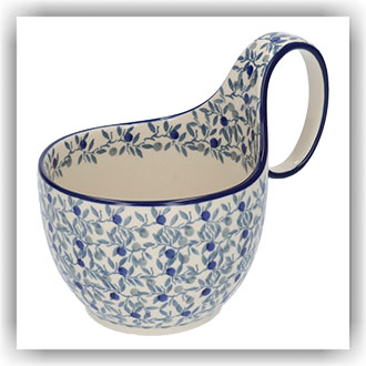 Bunzlau Waterscoop/Soepkom (1845) - Blue Olive (2506)