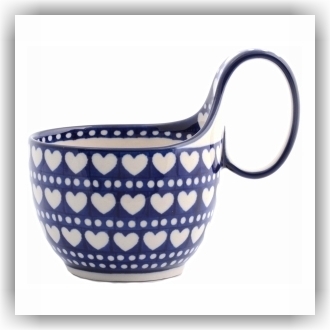 Bunzlau Waterscoop/Soepkom (1845) - Blue Valentine (375E)