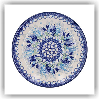 Bunzlau Plat ontbijtbord Ø19.5cm (2455) - Blue Garden (3316)