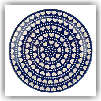 Bunzlau Plat dinerbord Ø25,5cm (2463) - Blue Valentine (375E)