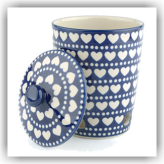 Bunzlau Knoflook / Uienpot strak (2536) - Blue Valentine (375E)