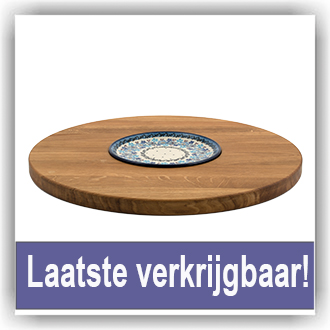 Bunzlau Houten serveerbord - rond (5133)